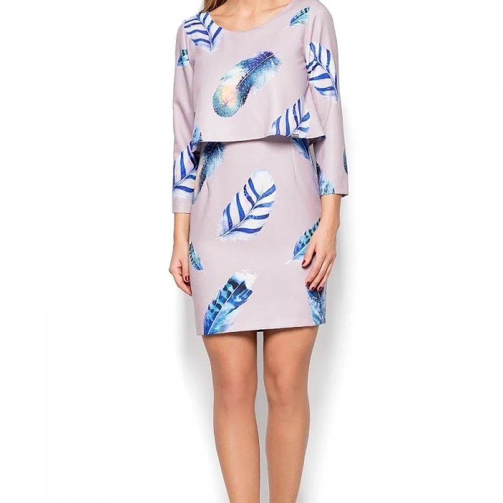 Patterned Knit Day Dress