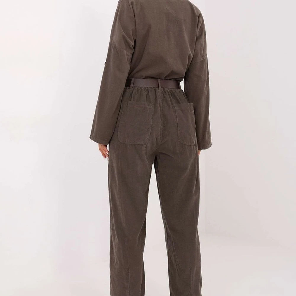 Green Wide Leg High Waist Trousers