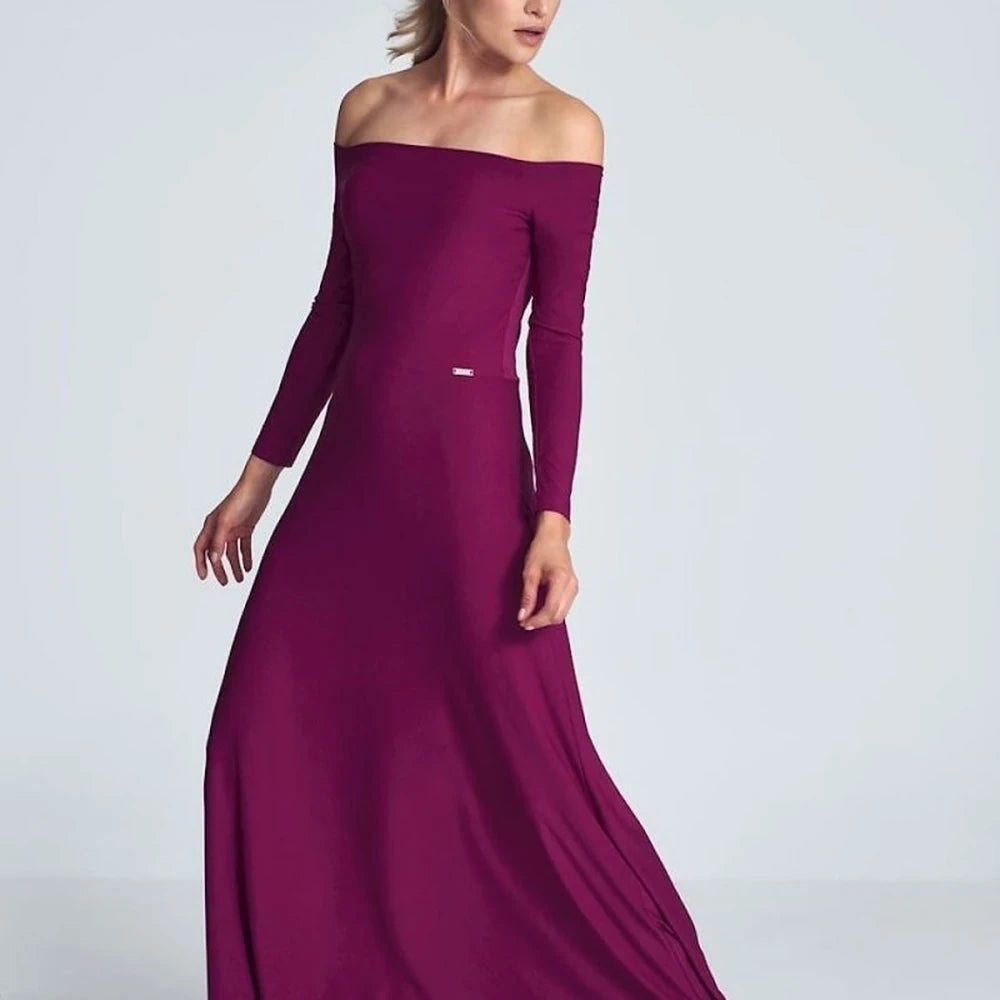Black Maxi Dress with Long Sleeves