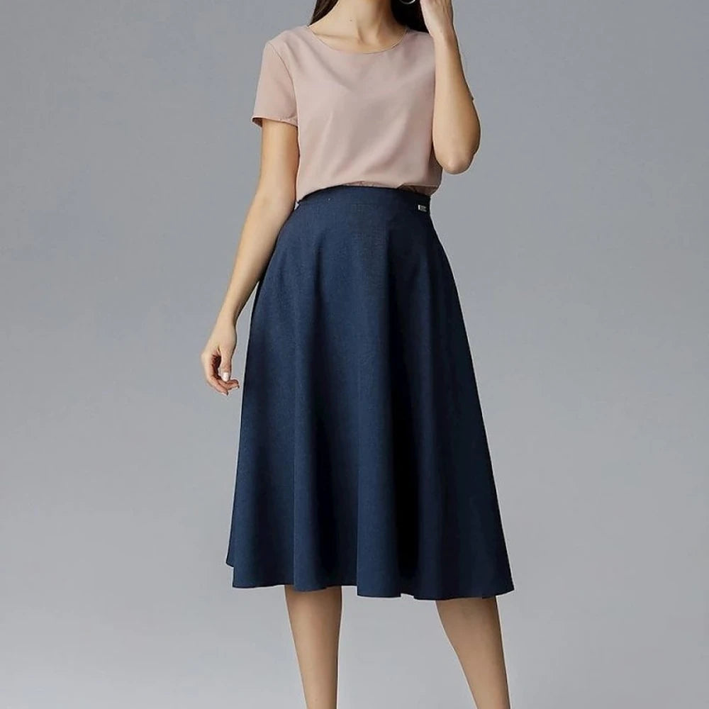 Belted Flared Skirt