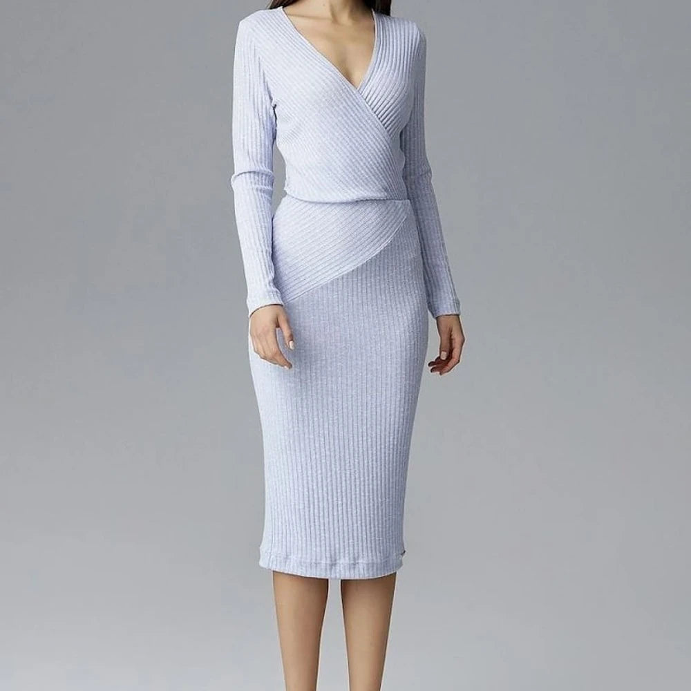 Fitted Long Sleeve Cocktail Dress
