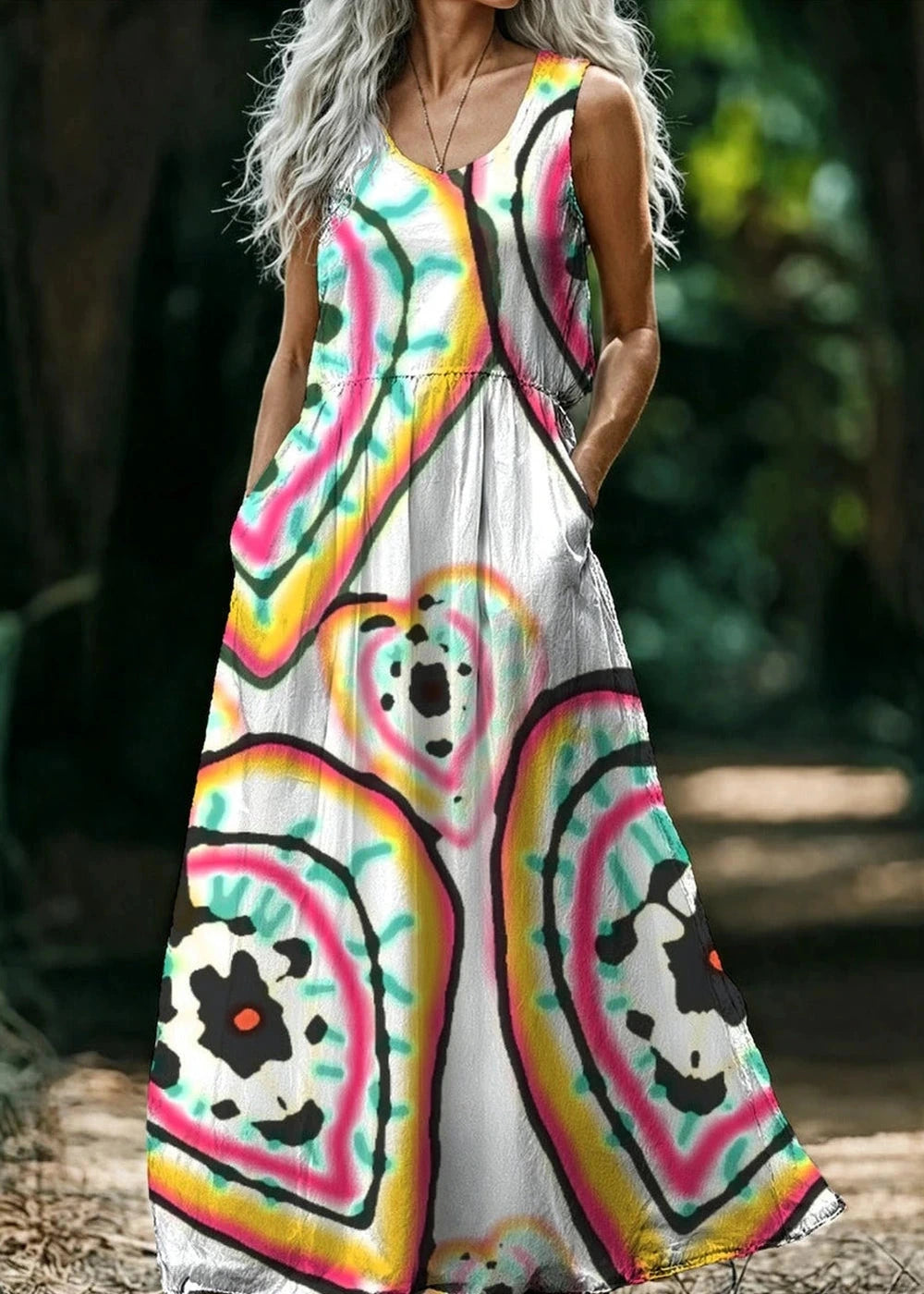 Sleeveless Maxi Dress with Premium Feel