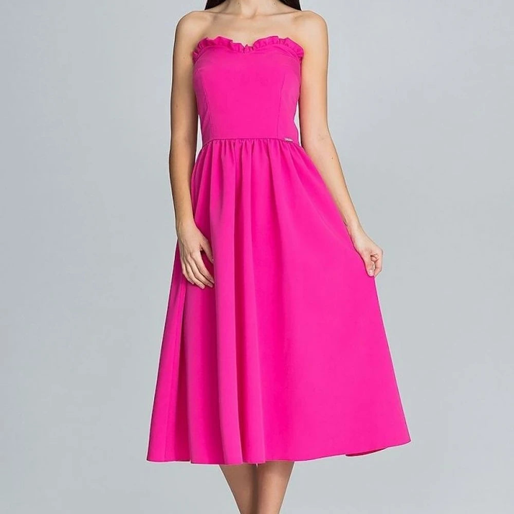 Romantic Ruffle Bodice Evening Dress