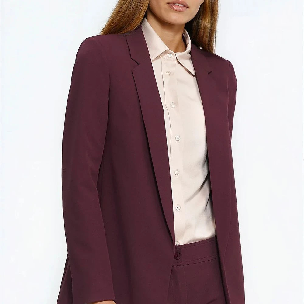 Elegant Lined Blazer Jacket