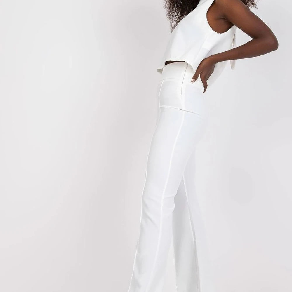 Polyester Set Blouse High Waist Pants