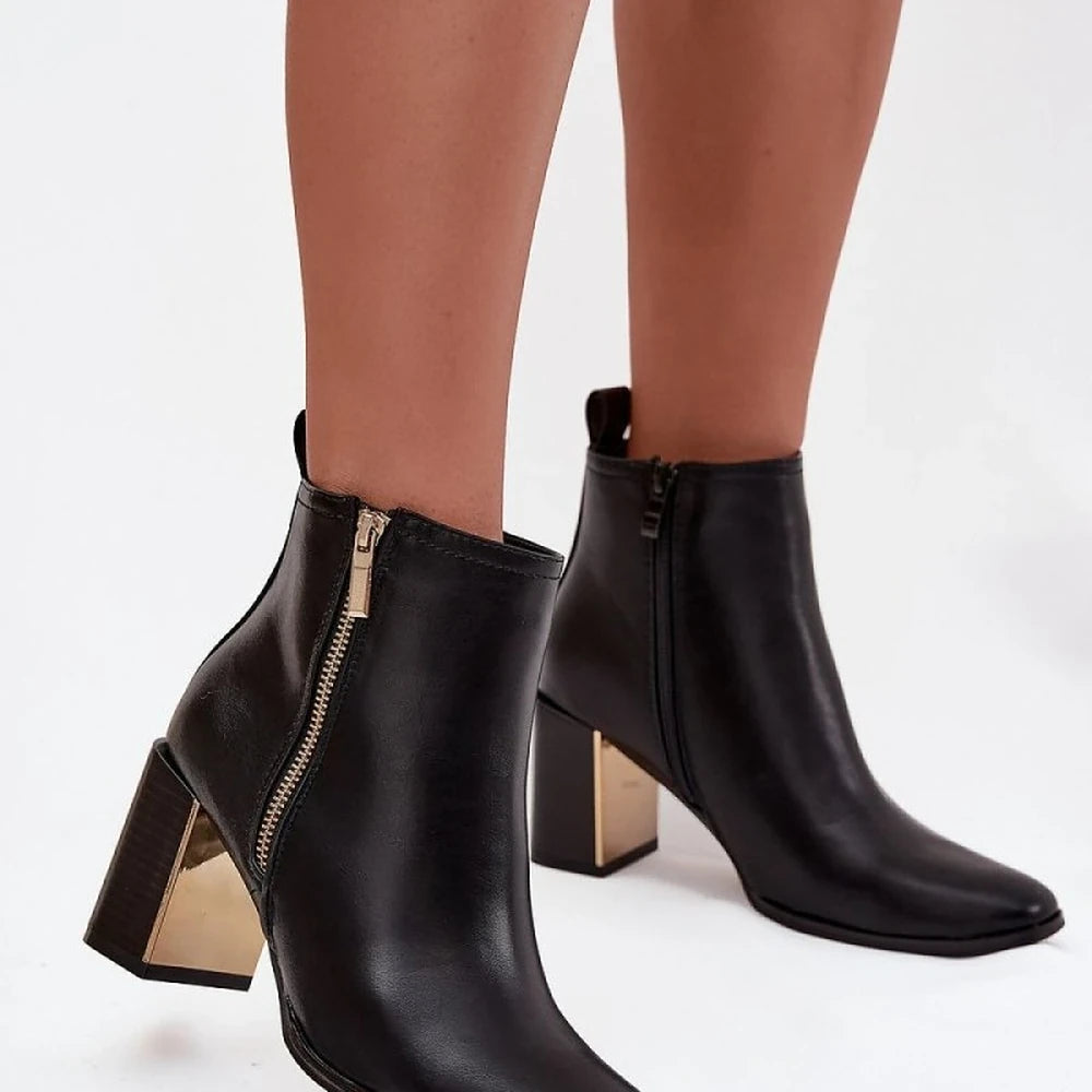 Women's Black Heel Ankle Boots