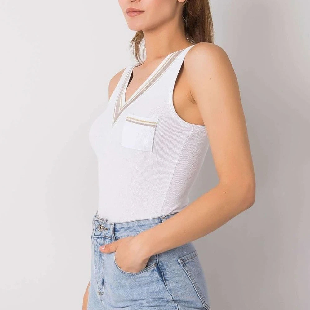 Cotton Heart Neckline Sleeveless Top