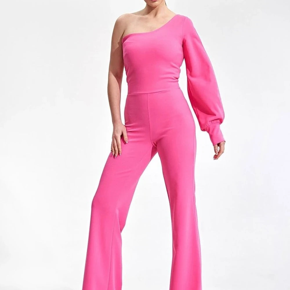 Polyester Spandex Wide Leg Jumpsuit