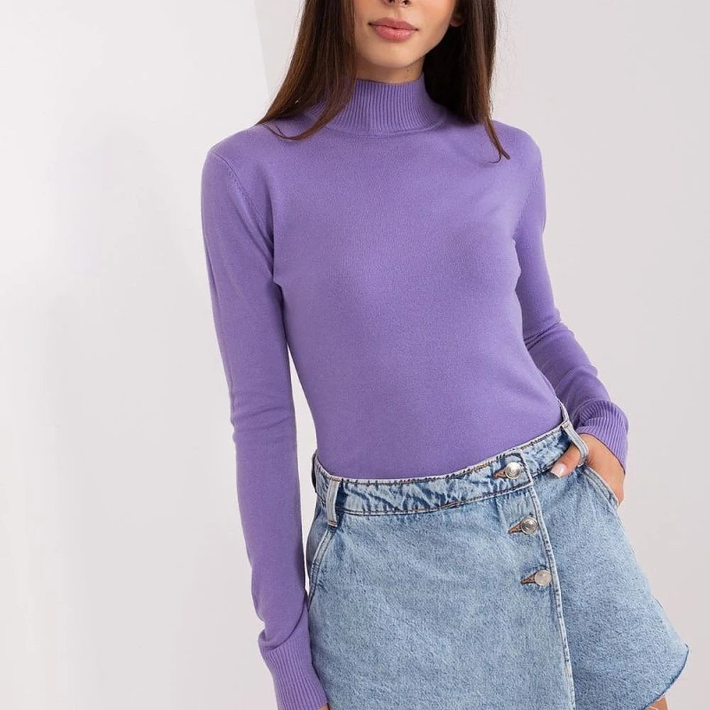 Striped Turtleneck Long Sleeve Sweater