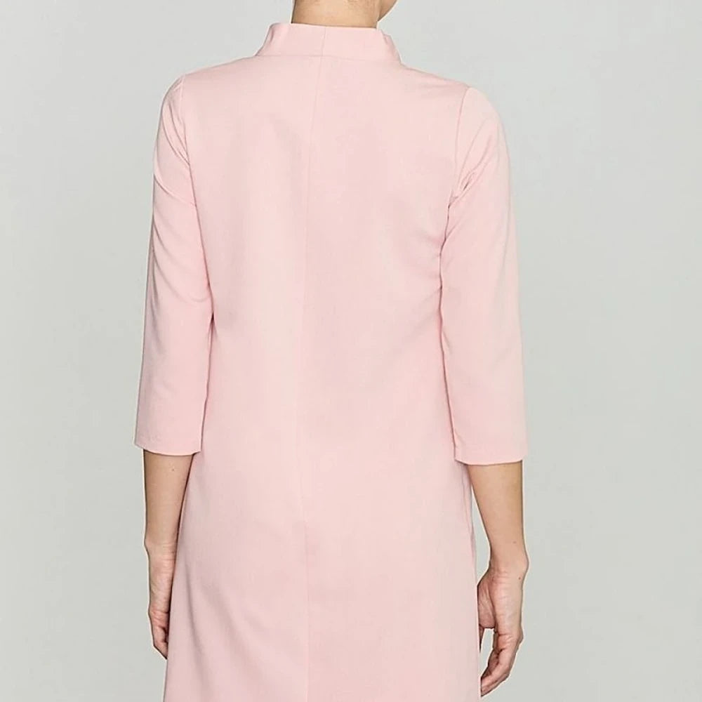 Pink Mini Dress with Tied Sash