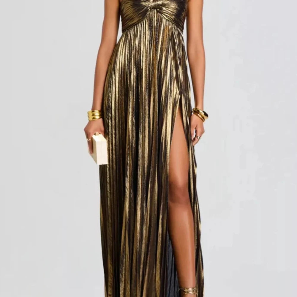 Sweetheart Neck Tube Maxi Dress with Split