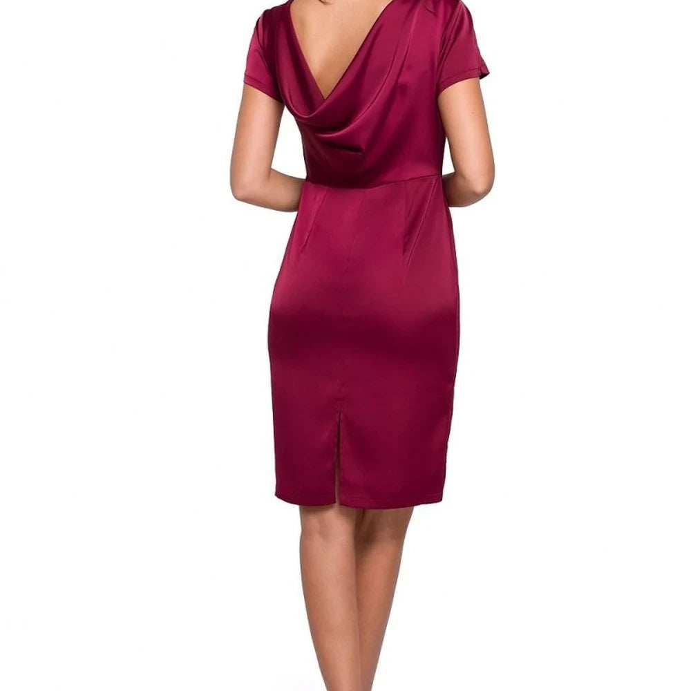 Elegant Draped Back Cocktail Dress
