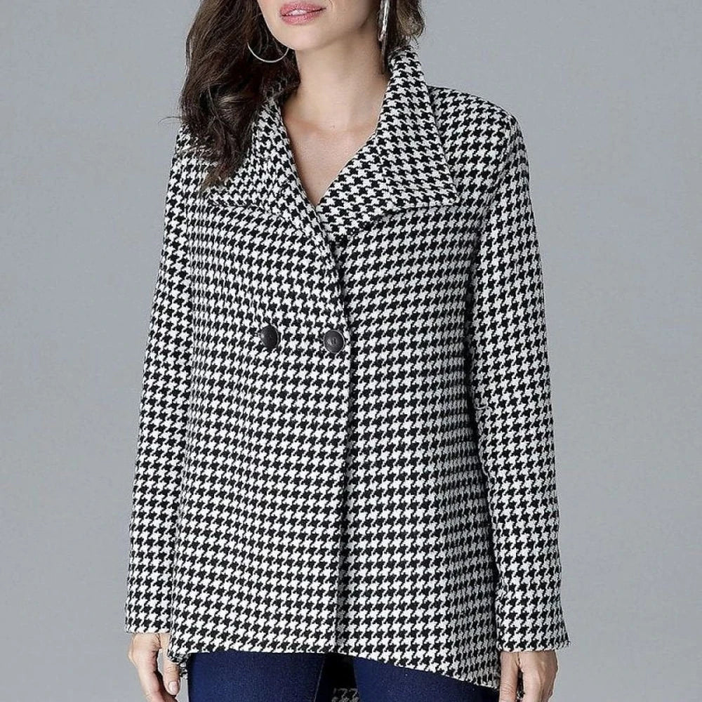 Fashion Jacket with Zipped Sleeves and Stand-Up Collar