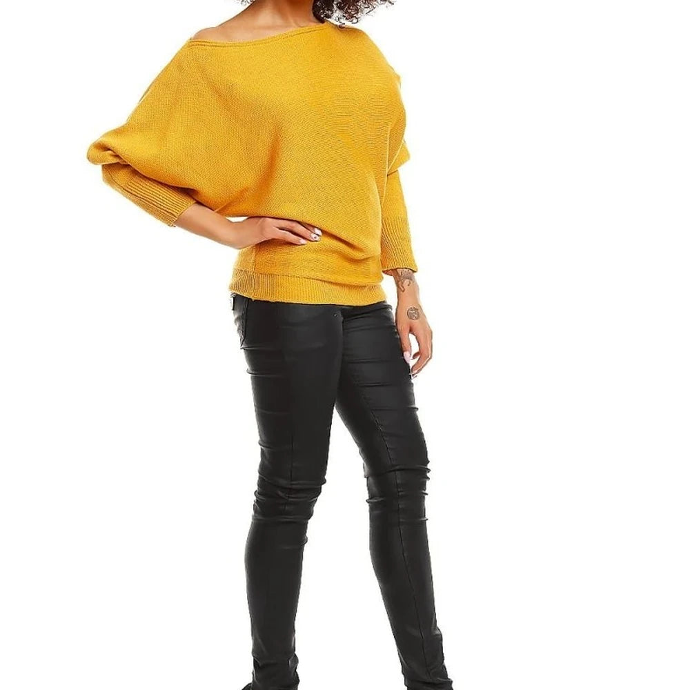 Oversize Pregnancy Sweater with Boat Neck