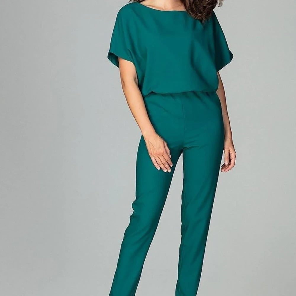 Classic Kimono Sleeve Jumpsuit with Pockets