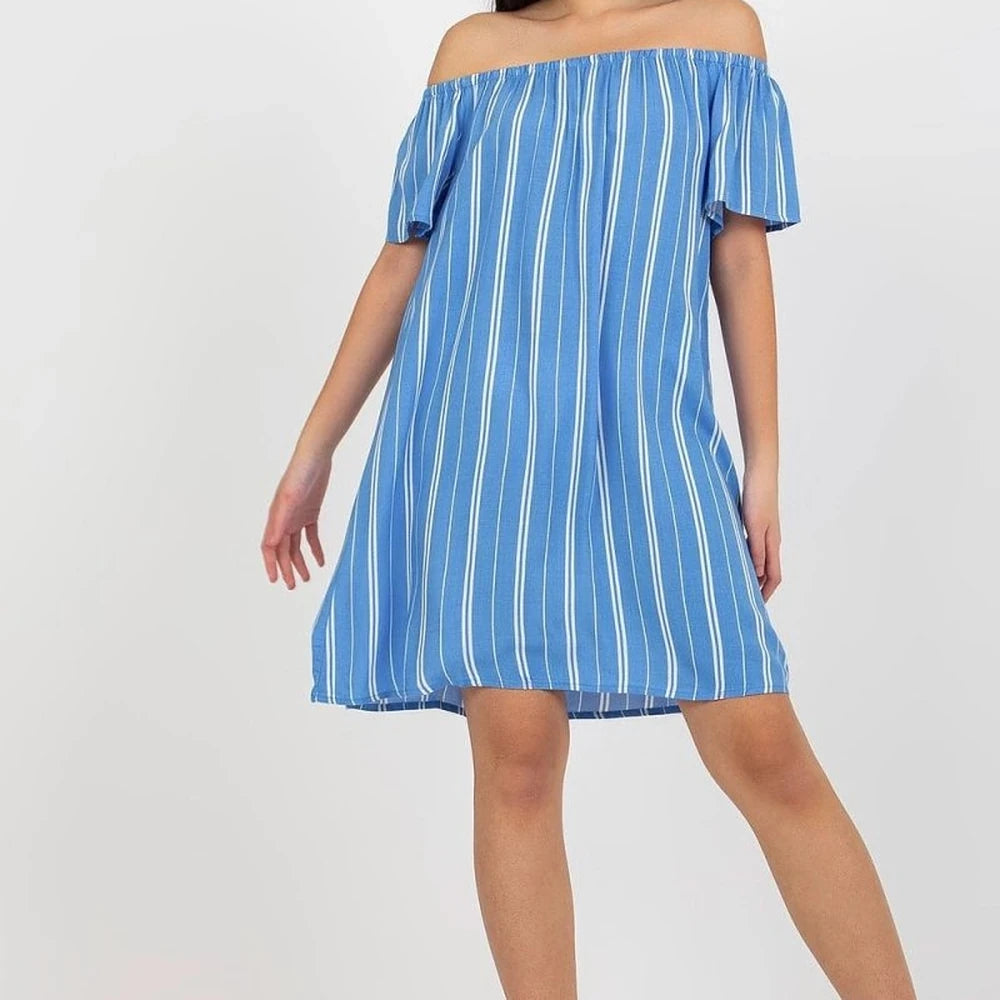 Summer Day Dress with Spanish Neckline