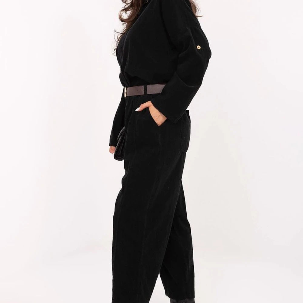 Corduroy Long Sleeve Shirt with Collar