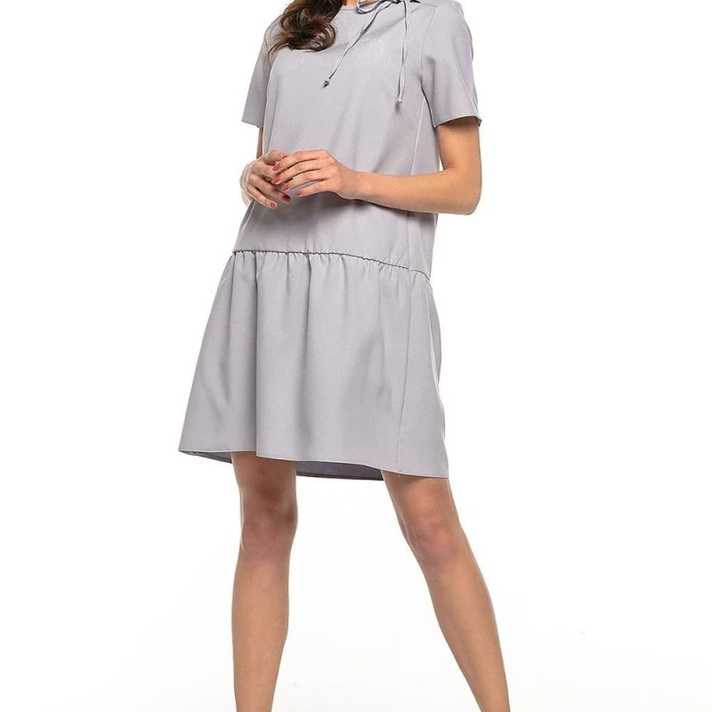 Summer Ruffle Hem Tie-Neck Dress