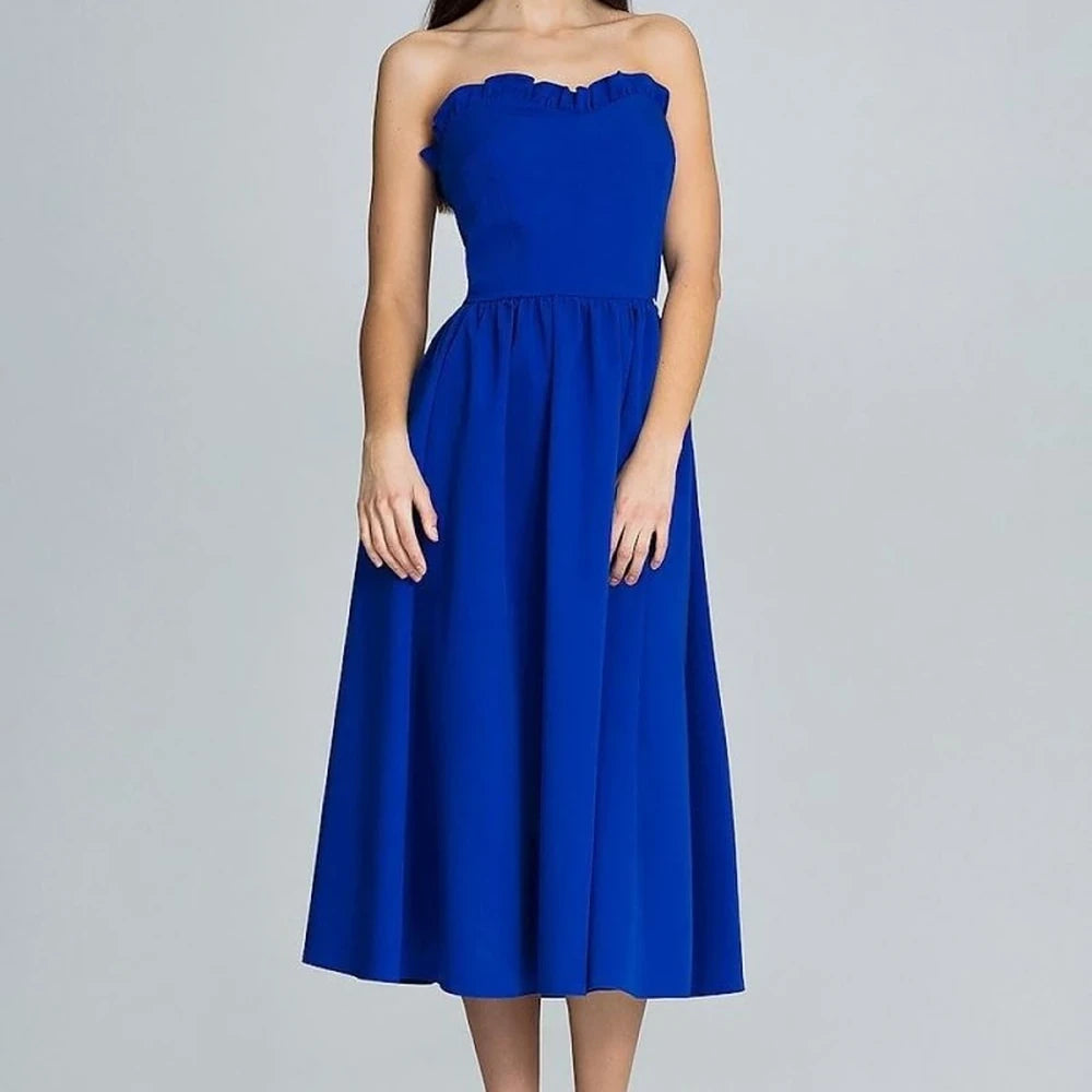 Romantic Ruffle Bodice Evening Dress