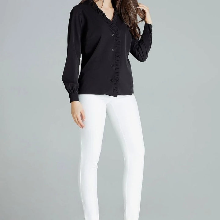 Classic Shirt with Heart Neckline