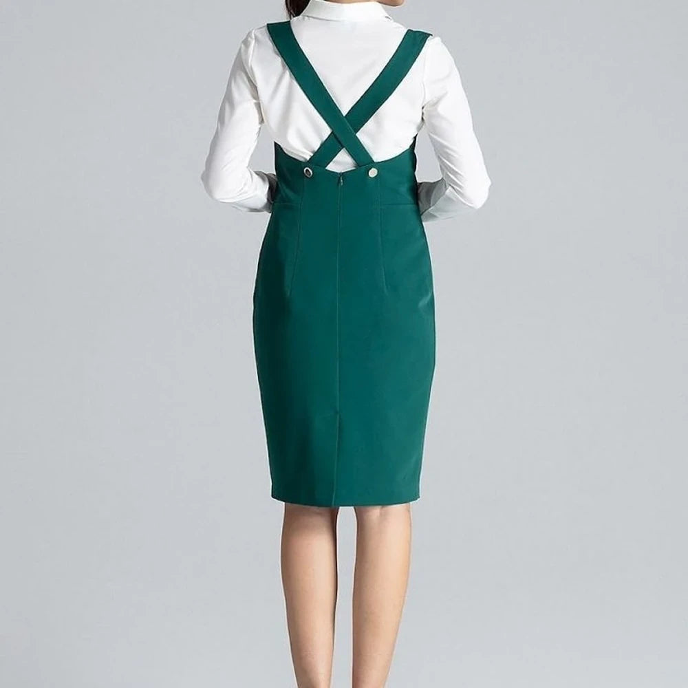 Sleeveless Midi Dress with Open Back