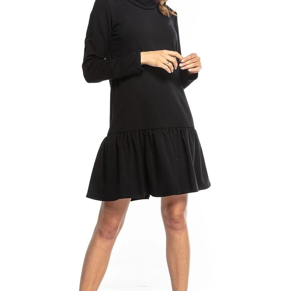 Sporty Midi Dress with Turtleneck | Tracksuit Knit