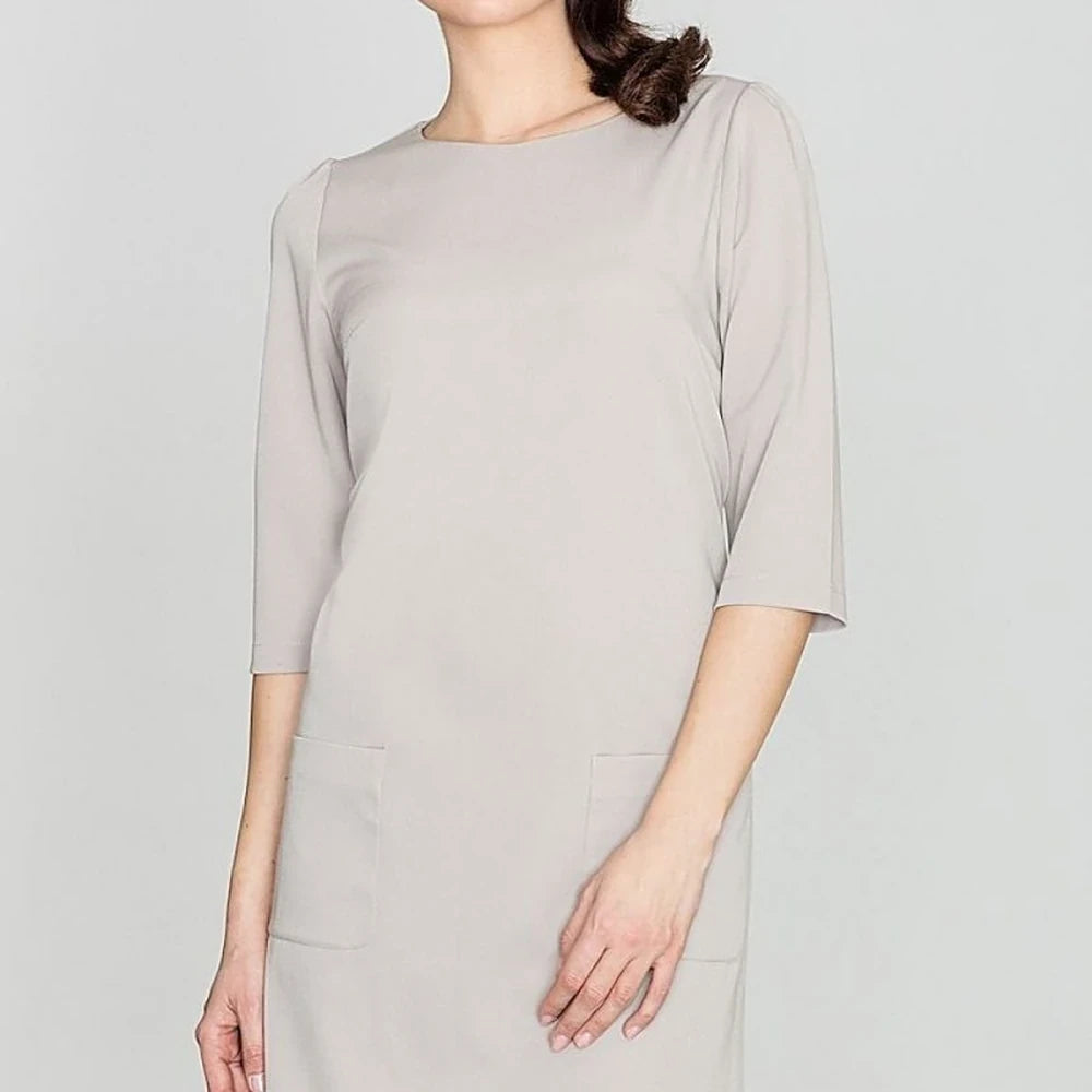 Mini Dress with Ruffled Sleeves and Pockets