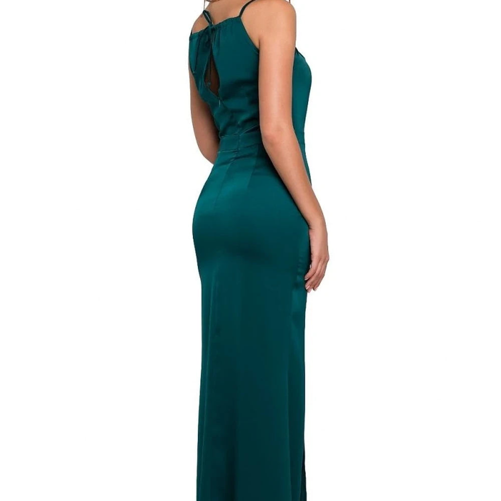 Green Halter Neck Maxi Dress