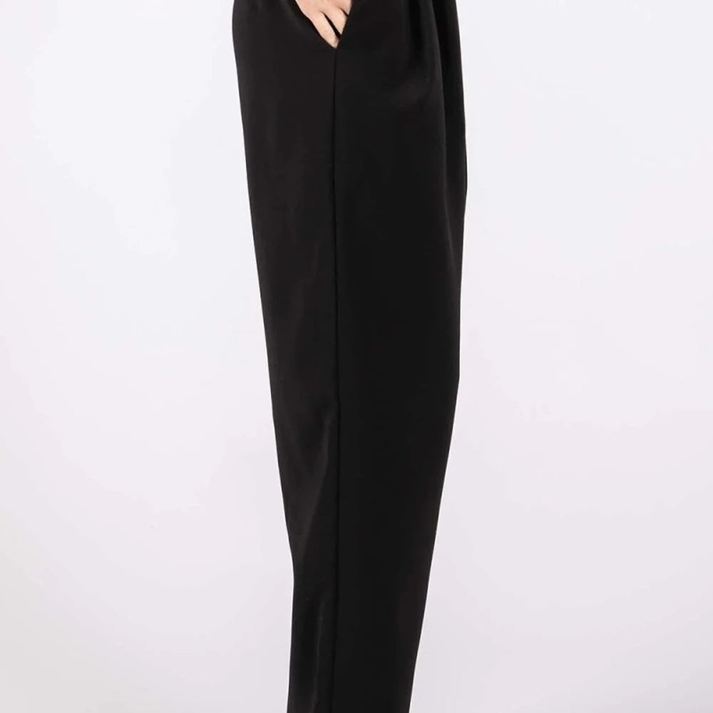 High-Waisted Pleated Pants