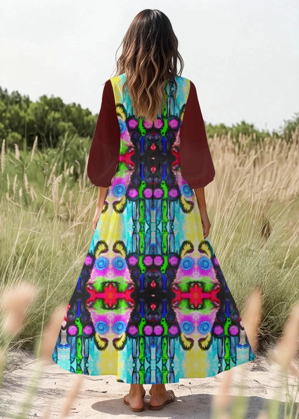 All-Over Women's Long Sleeve Dress