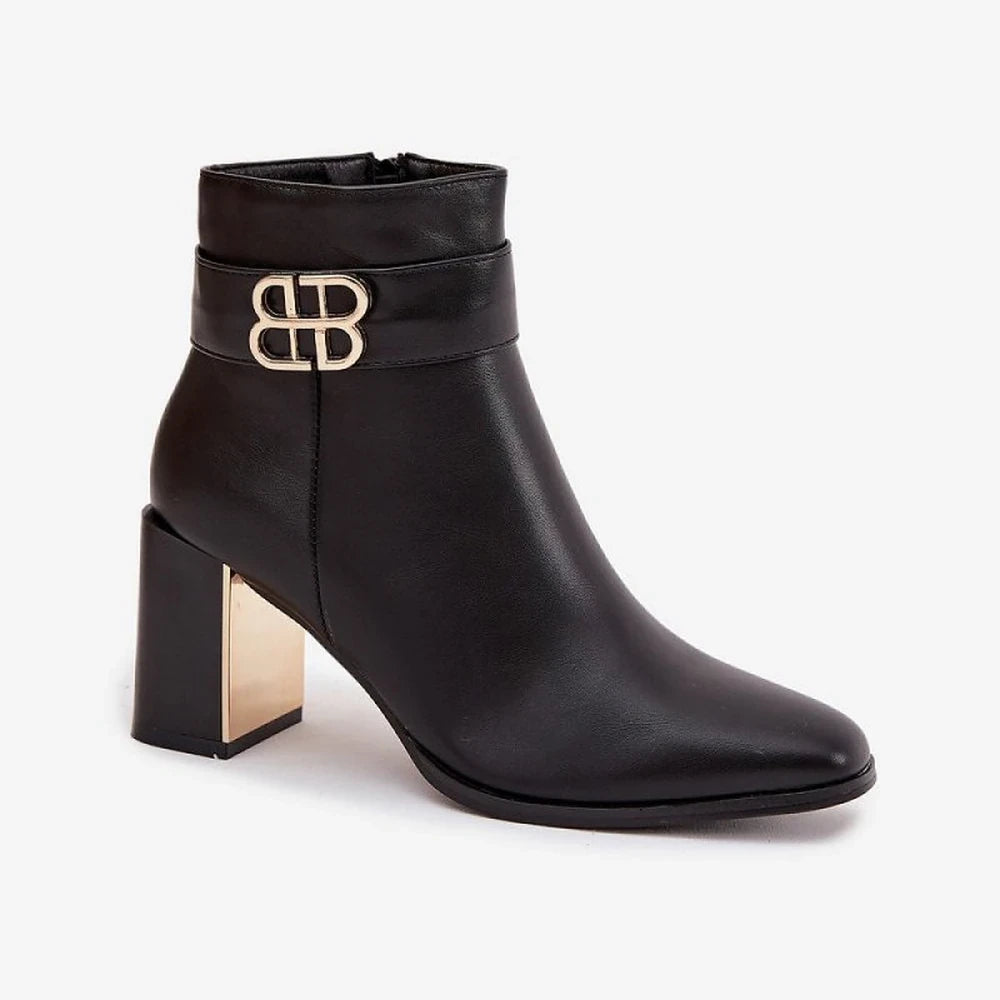 Women's Ankle Boots with Column Heel