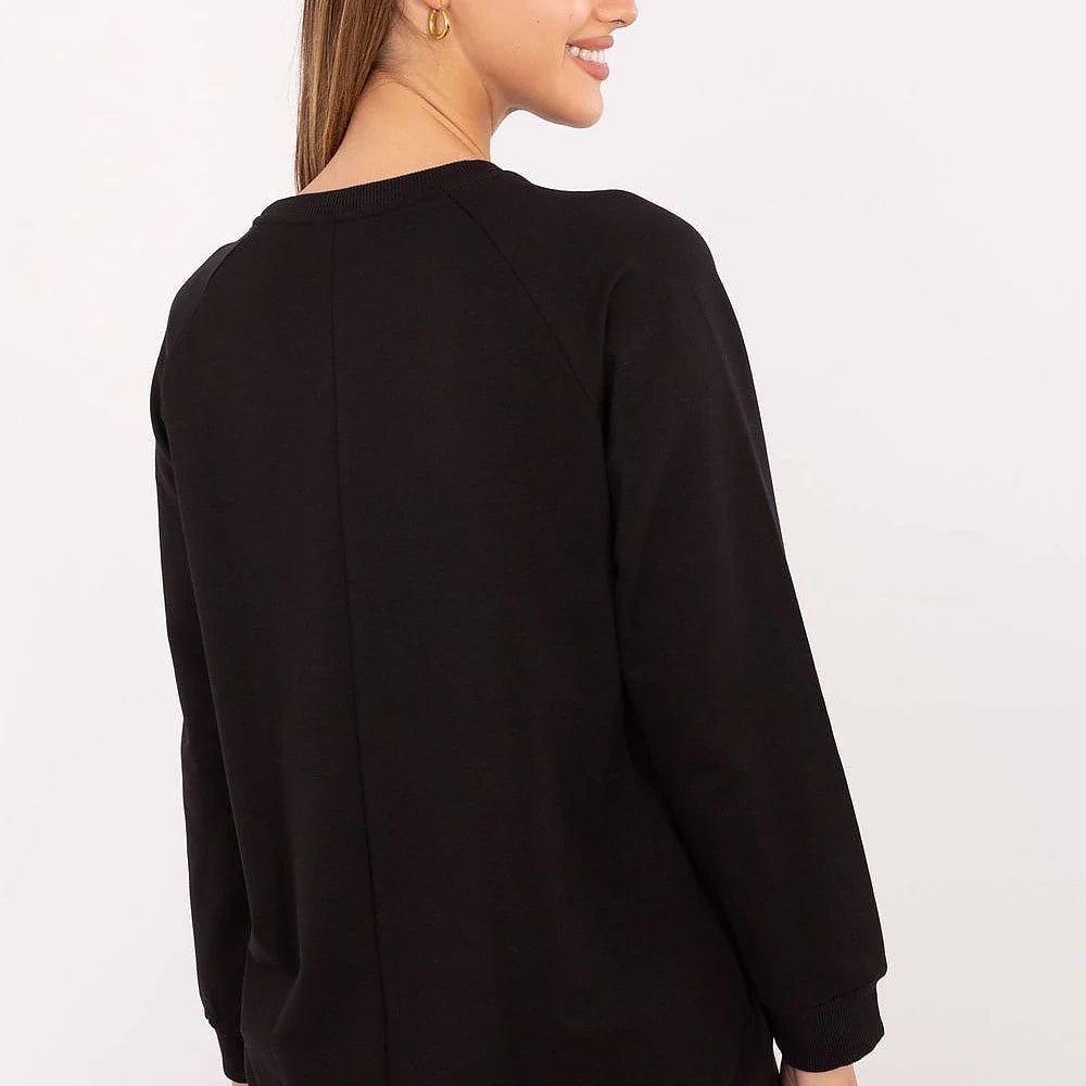 Women's Cotton Sweatshirt with Embroidery