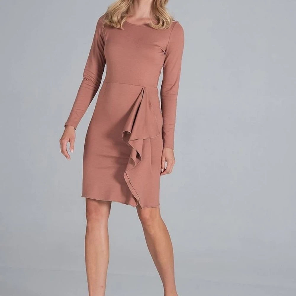 Elegant Cocktail Dress with Drapery