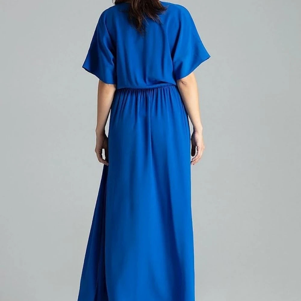 Long Floral Dress with Kimono Sleeves