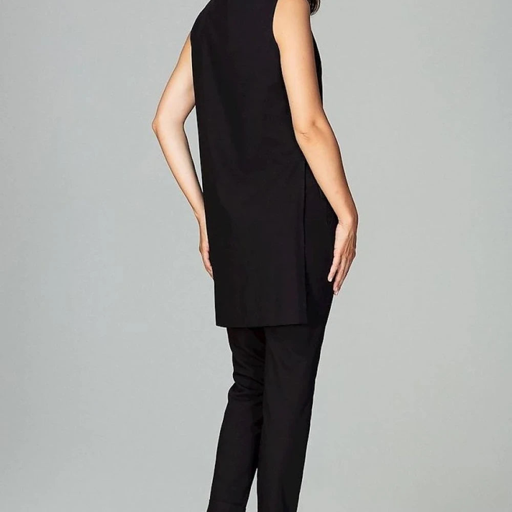 Sleeveless Blouse & Trousers Set