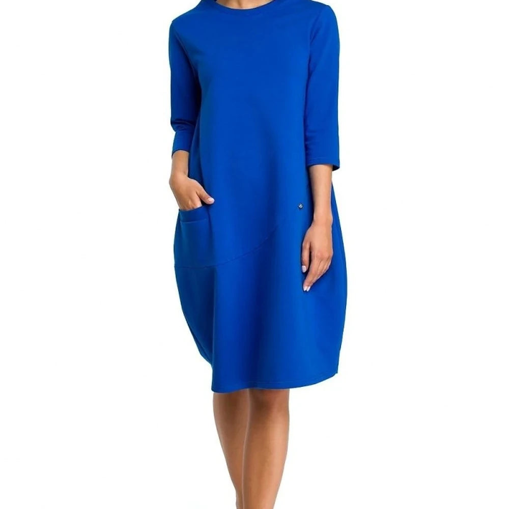 Comfortable Knit Day Dress with Pockets