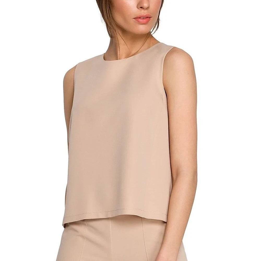 Sleeveless Trapeze Blouse