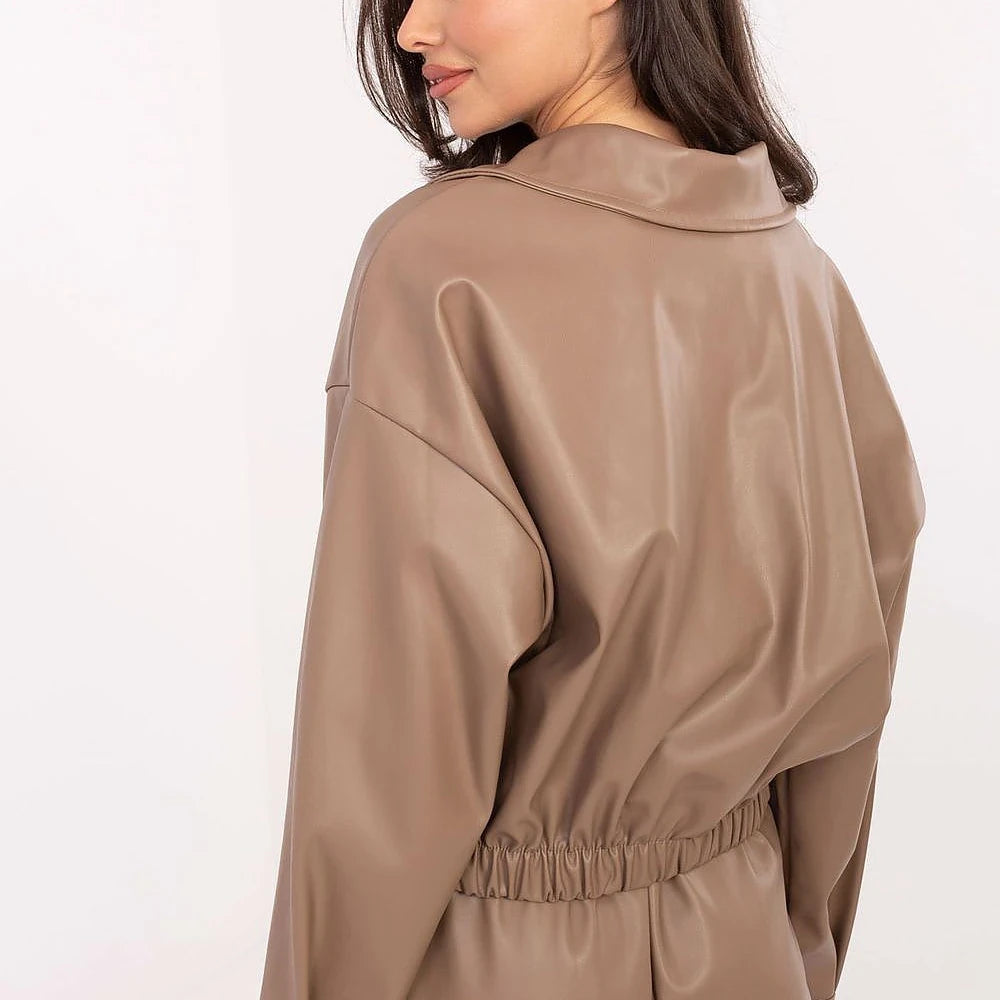 Rue Paris Eco Leather Transitional Jacket