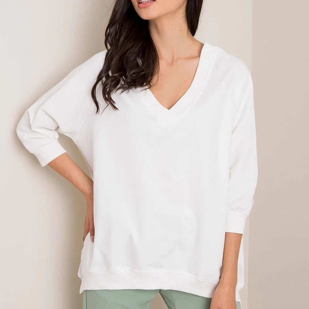 Loose Fit Sweatshirt - Cotton Spandex Blend