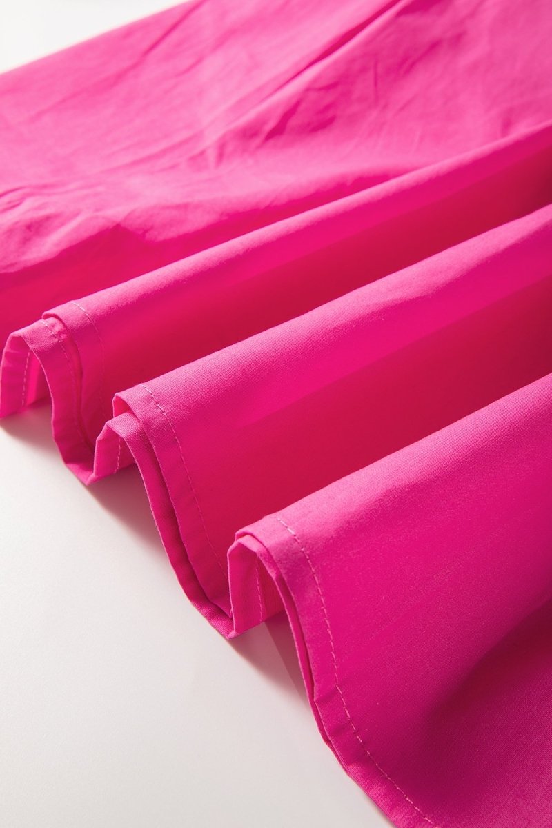 Puff Sleeve Tie Front High Waist Mini Dress - New Arrivals