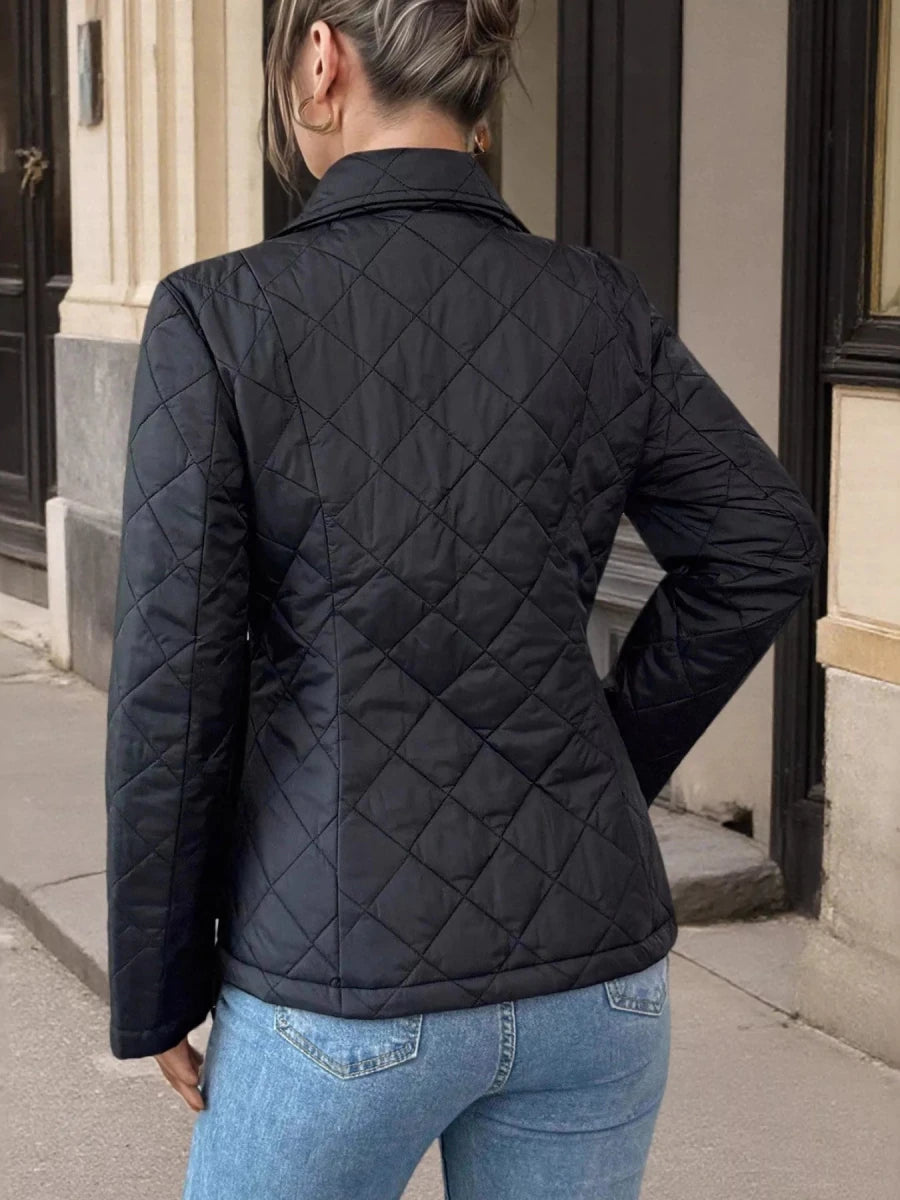Quilted Button Up Outerwear - 