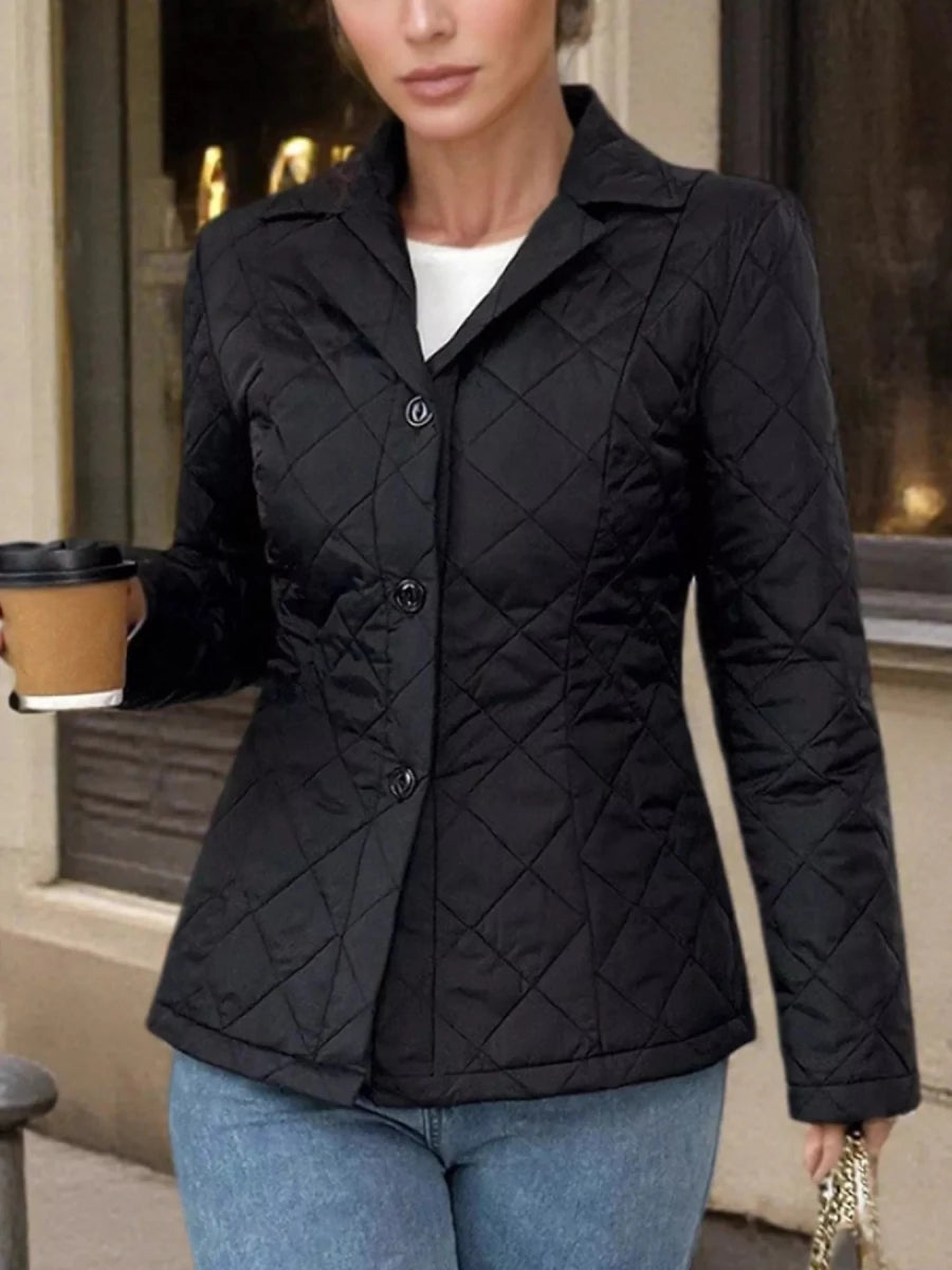 Quilted Button Up Outerwear - 
