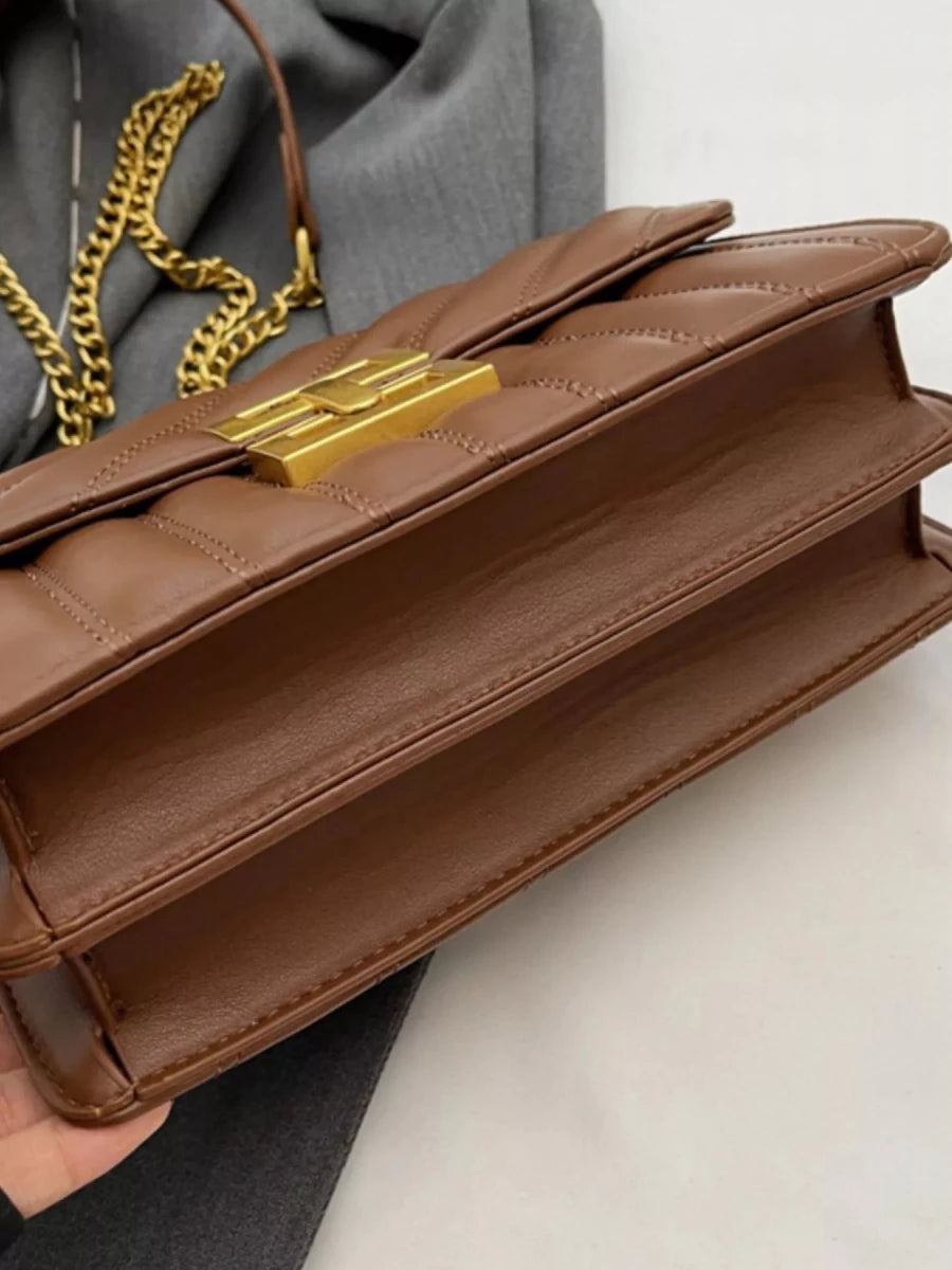 Quilted Flap Chain Shoulder Bag - 