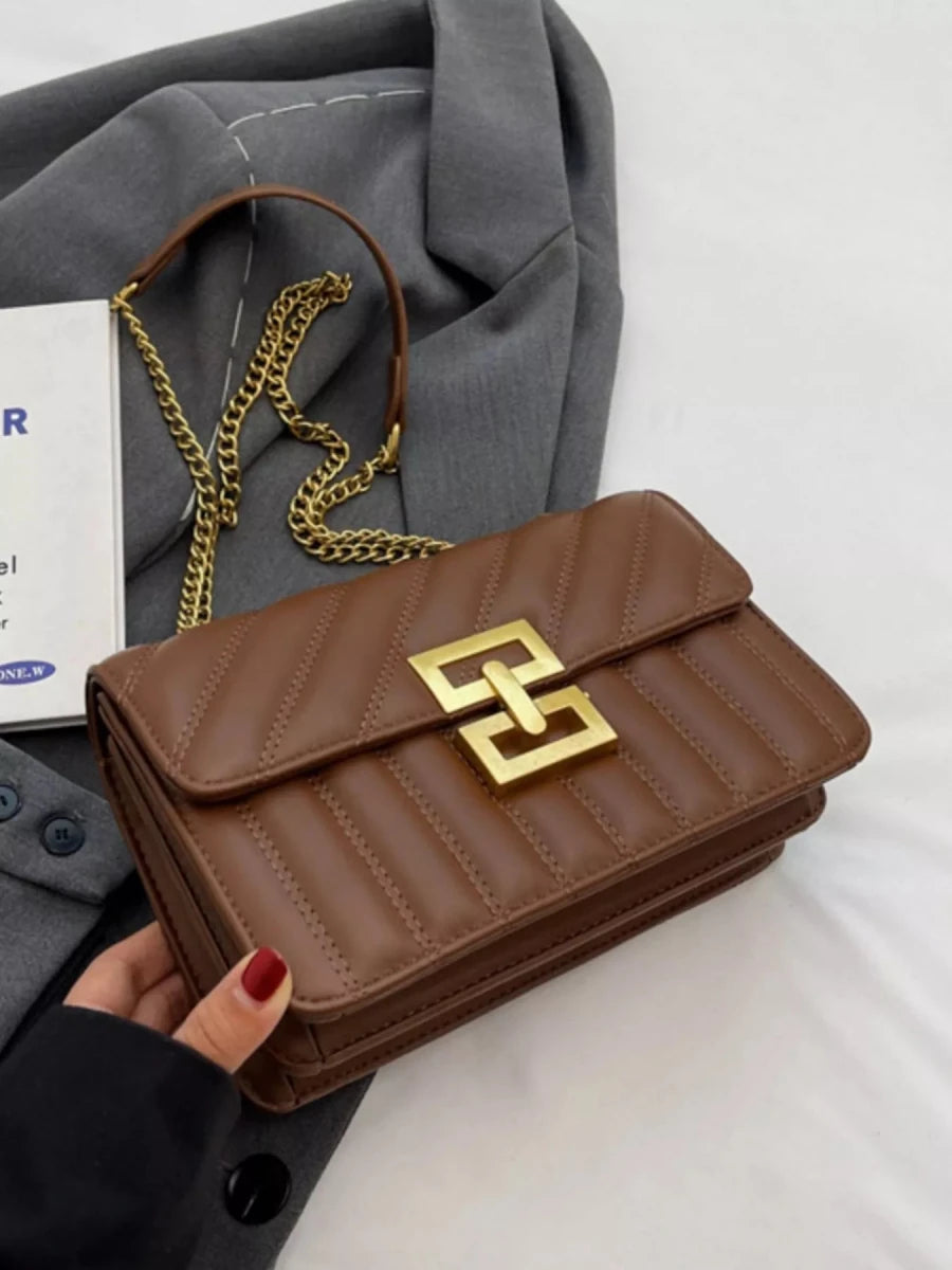 Quilted Flap Chain Shoulder Bag - 