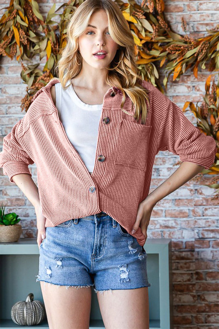 Reborn J Button Up Long Sleeve Shacket - Outerwear
