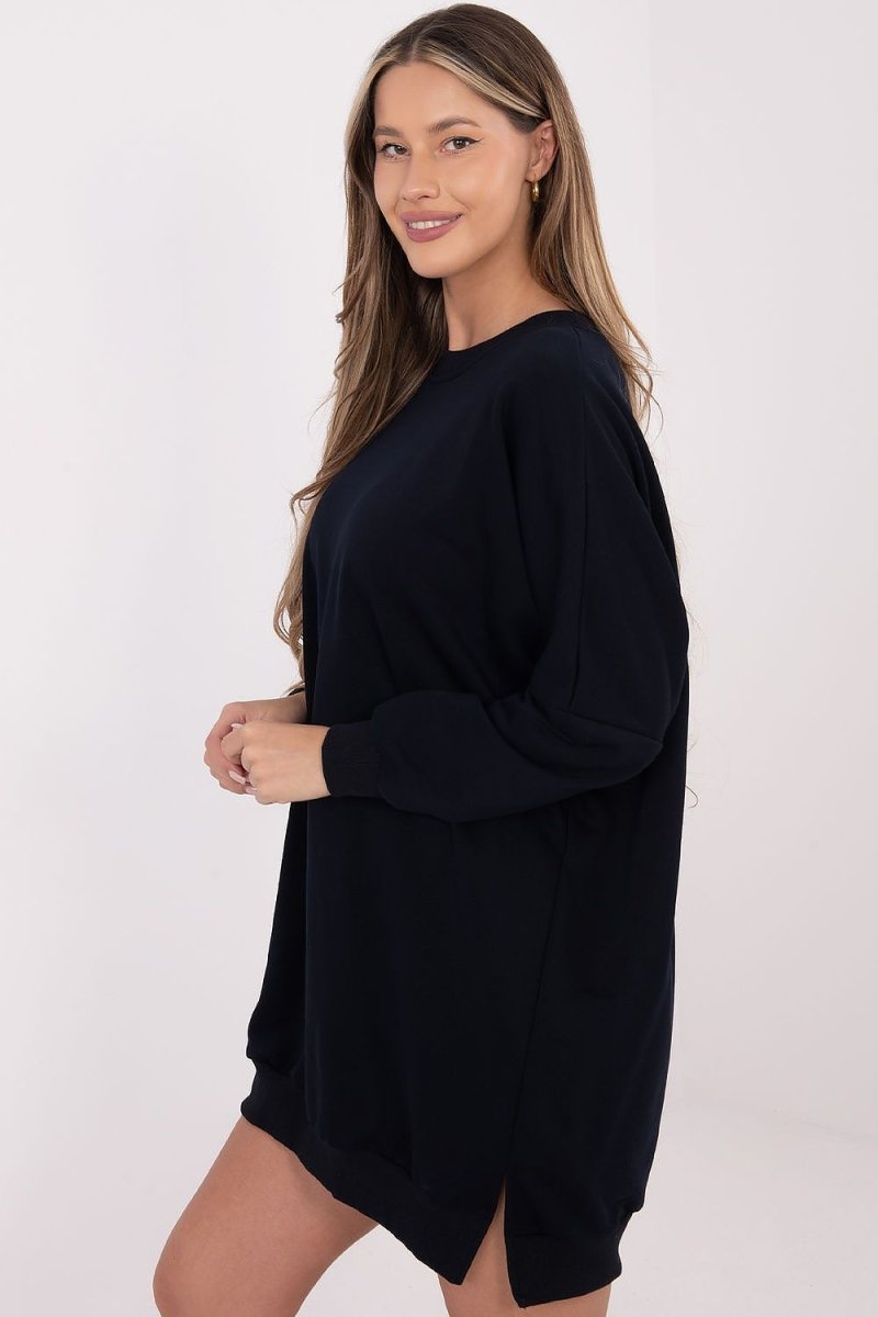 Relevance Women's Navy Blue Sweatshirt Dress - 
