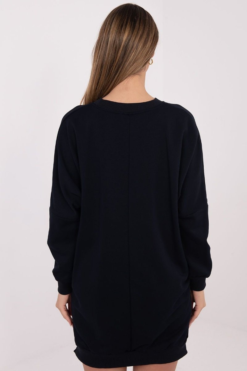 Relevance Women's Navy Blue Sweatshirt Dress - 