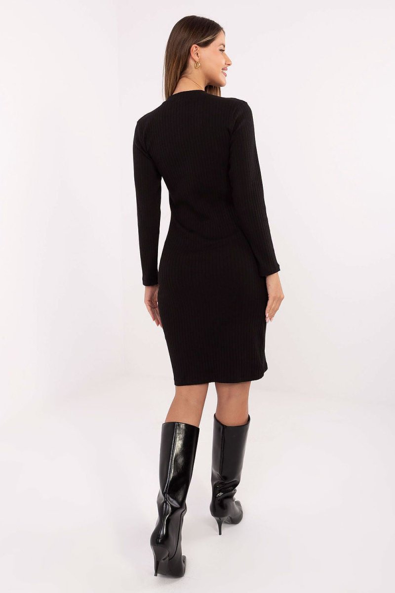 Ribbed Cotton Pencil Dress - 
