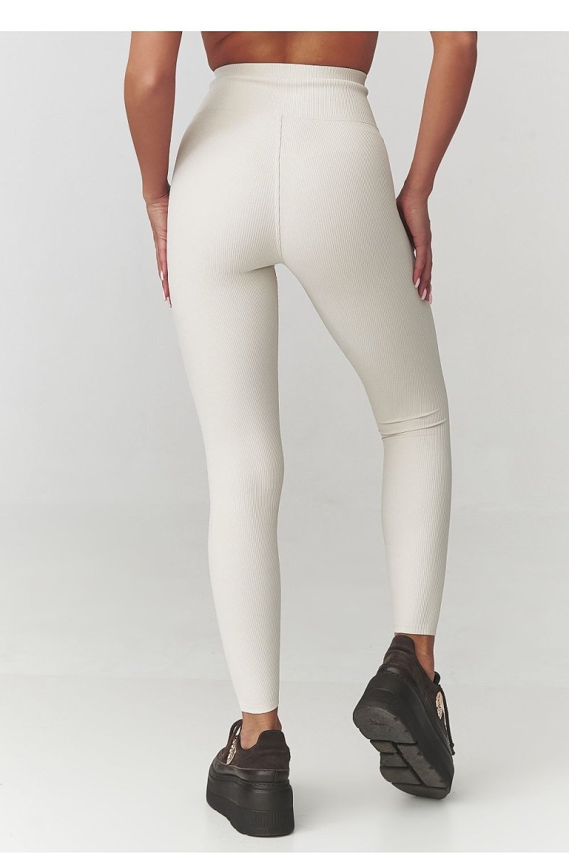 Ribbed High Waist Leggings - 