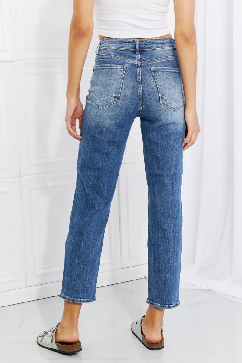 RISEN Full Size Emily High Rise Relaxed Jeans - Bottoms